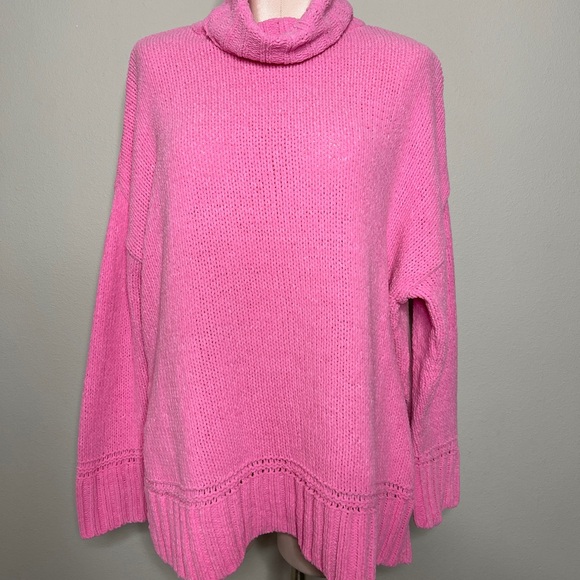AERIE SUNSET CHENILLE OVERSIZED TURTLENECK SWEATER CHUNKY KNIT - Picture 5 of 13